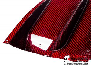 Alfa Romeo Giulia Rear Diffuser - Carbon Fiber - Quadrifoglio Model - Light Red Candy 